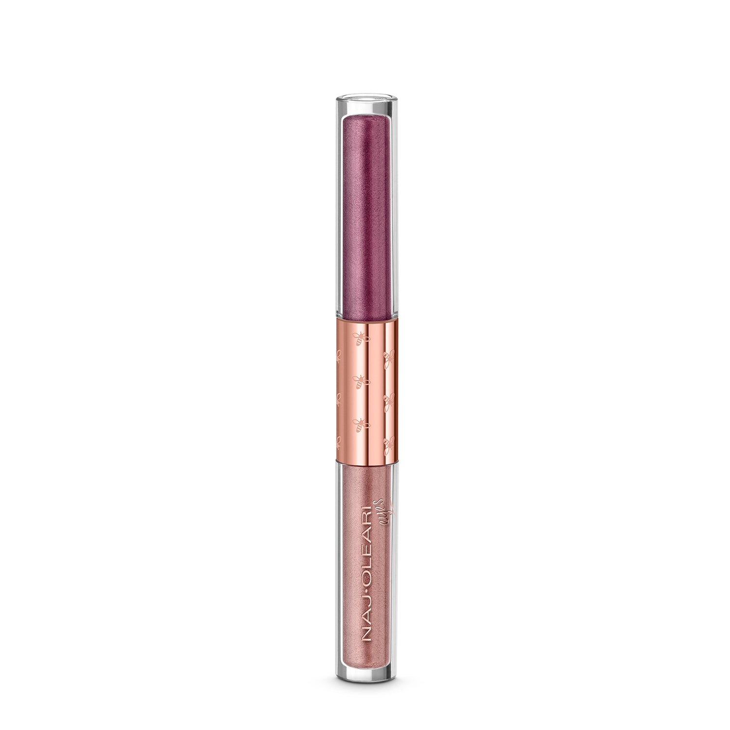 Naj Oleari Beauty - Makeup - Shiny Duo Liquid Eyeshadow 01-Borgogna-&-Tortora 01-Borgogna-&-Tortora