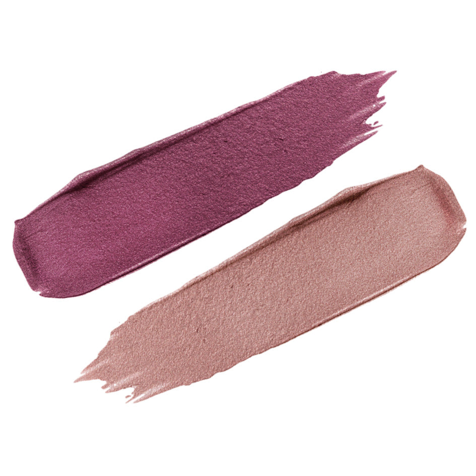 Naj Oleari Beauty - Makeup - Shiny Duo Liquid Eyeshadow 01-Borgogna-&-Tortora 01-Borgogna-&-Tortora