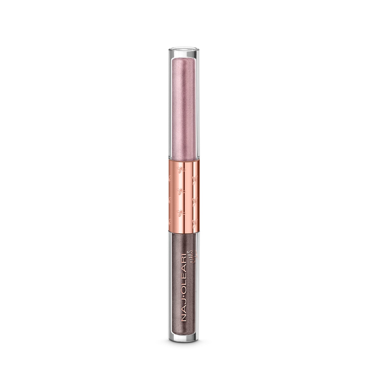 Naj Oleari Beauty - Makeup - Shiny Duo Liquid Eyeshadow 02-Grigio-&-Rosa 02-Grigio-&-Rosa