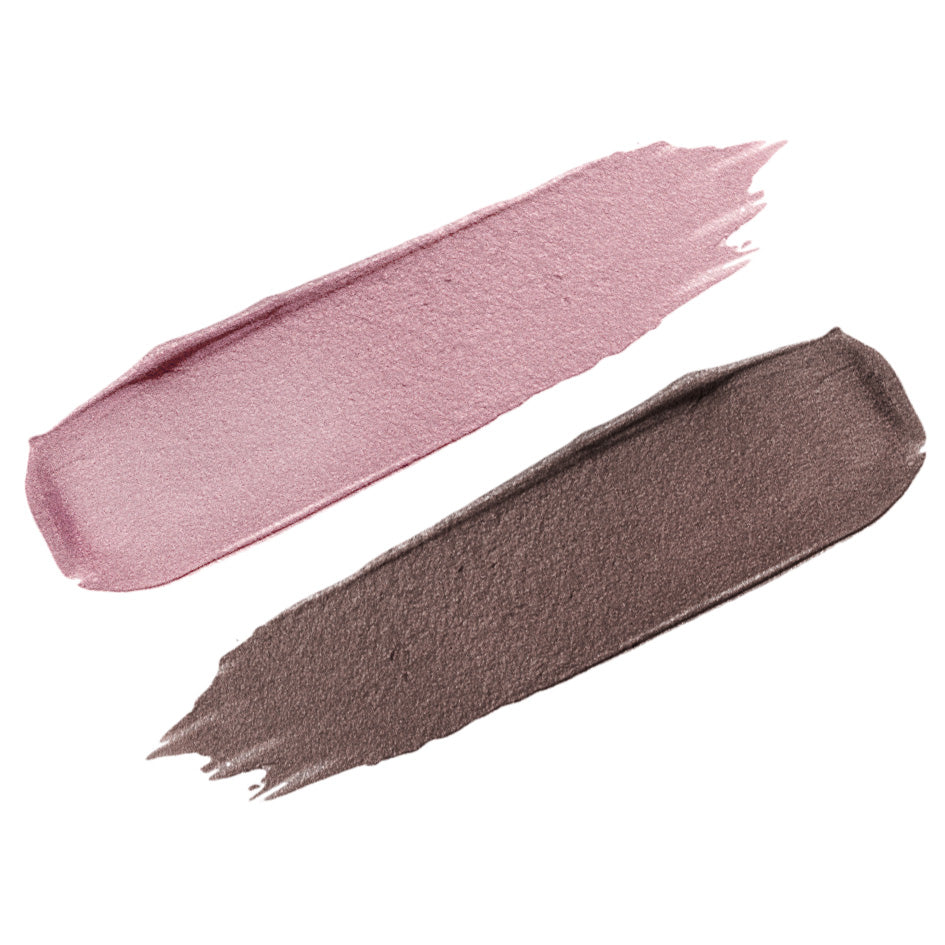 Naj Oleari Beauty - Makeup - Shiny Duo Liquid Eyeshadow 02-Grigio-&-Rosa 02-Grigio-&-Rosa