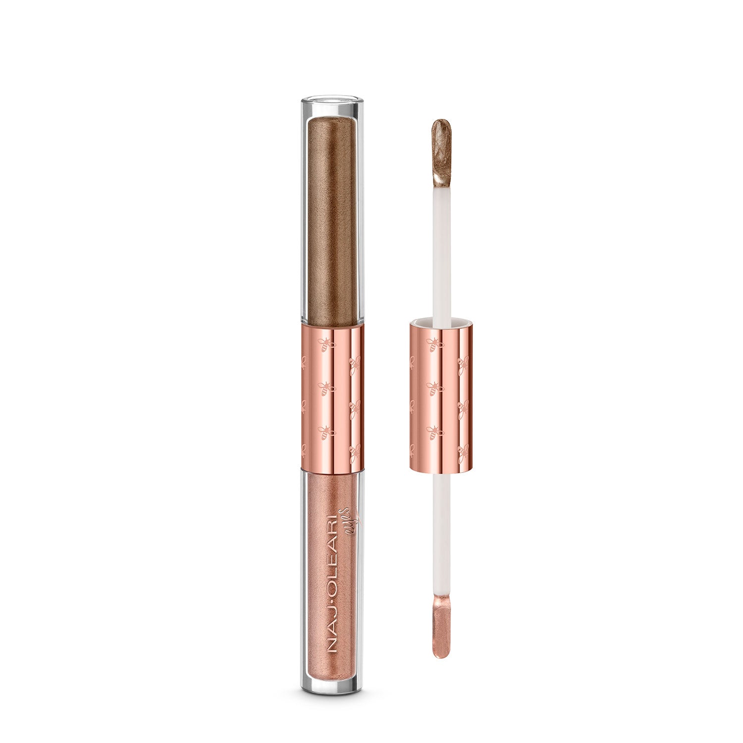Naj Oleari Beauty - Makeup - Shiny Duo Liquid Eyeshadow 03-Marrone-&-Bronzo 03-Marrone-&-Bronzo