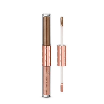 Naj Oleari Beauty - Makeup - Shiny Duo Liquid Eyeshadow 03-Marrone-&-Bronzo 03-Marrone-&-Bronzo